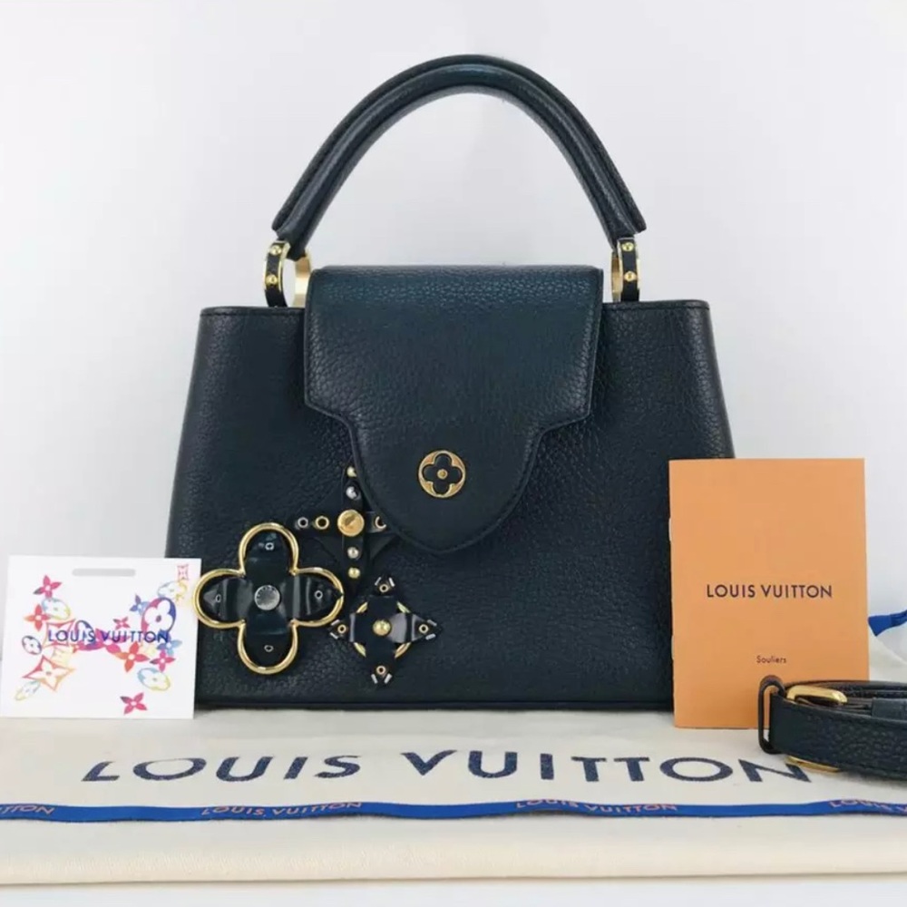 Louis Vuitton Mechanical Flower Capucines PM in Black